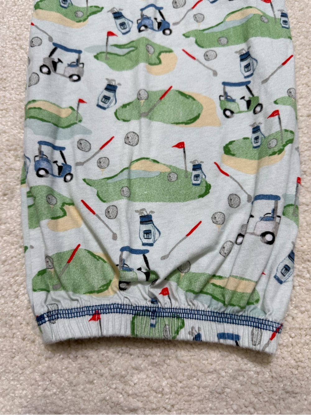 Mud Pie Baby Golf Cart Sleep Gown 100% Cotton Newborn 0-3 Months - Picture 5 of 8